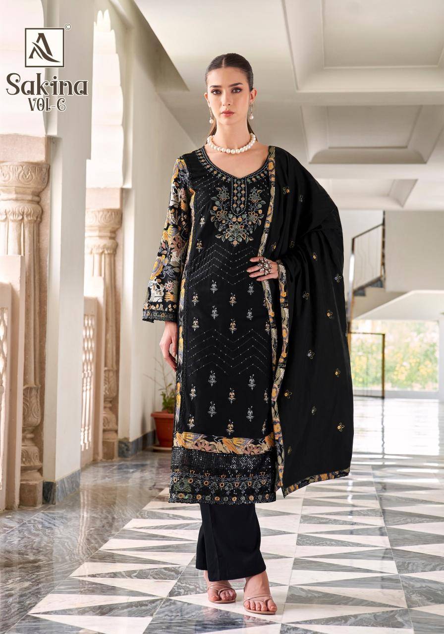 Alok suit sakina-6 Best wholesale dress materials in Hyderabad